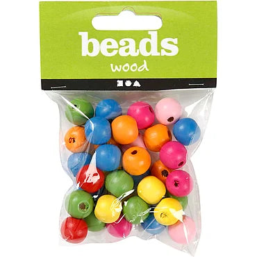 Houten Kralen Mix 12mm