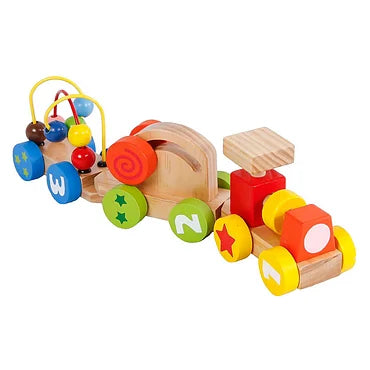 Houten Trein met Activiteiten Wagons