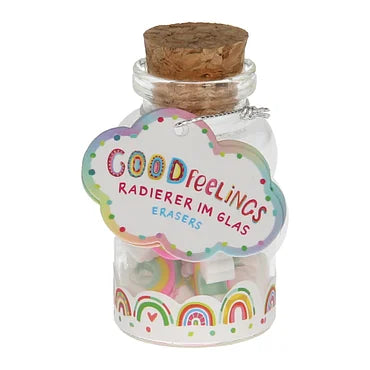 Mini Gummetjes Regenboogwolken in Glas