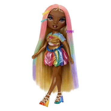 Rainbow High Modepop met Haarkrijt - Meline Goud