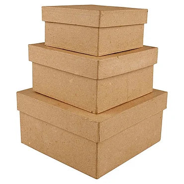 Vierkante Doosjes Papier-maché