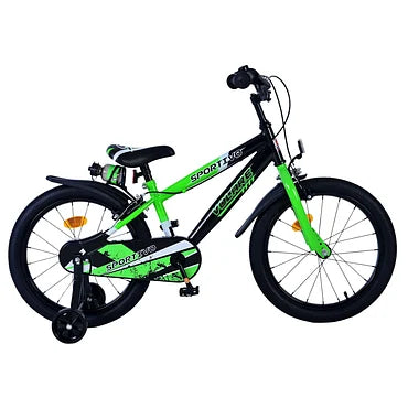 Volare Sportivo Fiets - 18" - Groen Zwart - Twee Handremmen