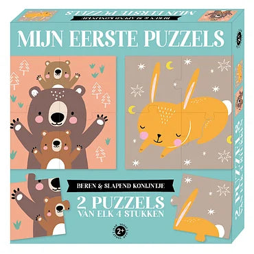 Mijn Eerste Puzzels - Beren & slapend konijntje