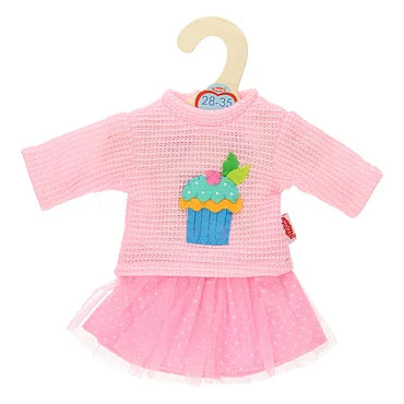 Poppen Pullover met Rok Roze