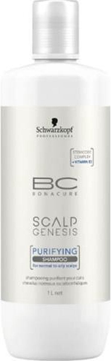 MULTIBUNDEL 4 stuks Schwarzkopf Bc Scalp Genesis Purifying Shampoo 1000ml