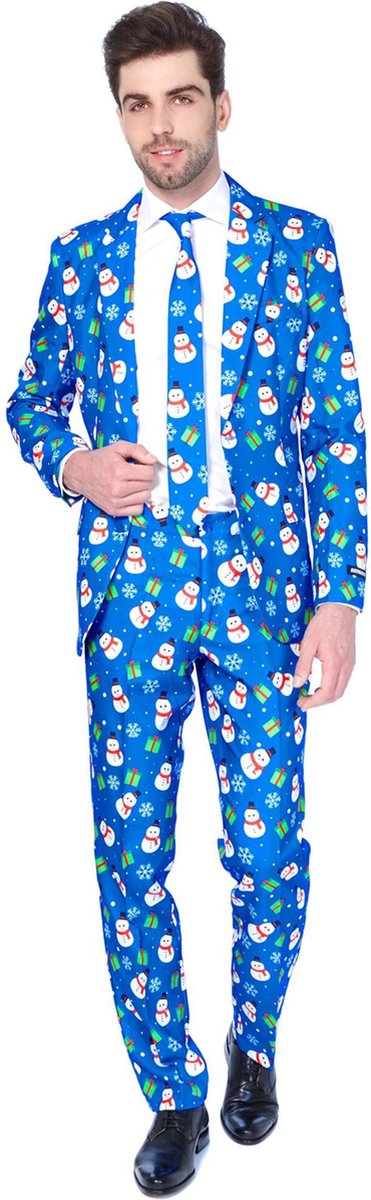 Suitmeister Christmas Blue Snowman- Kostuum - Maat - M