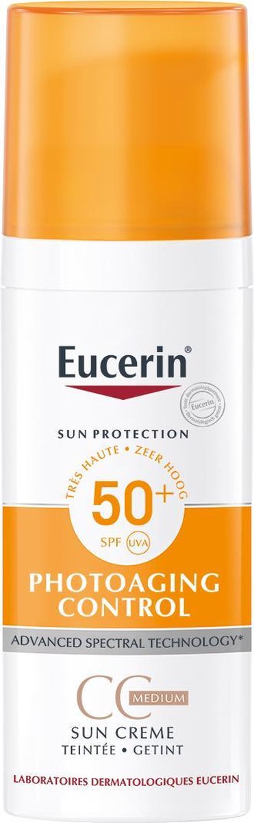 Eucerin Sun Anti-Age CC Cream Medium SPF 50+ Zonnebrand - 50 ml