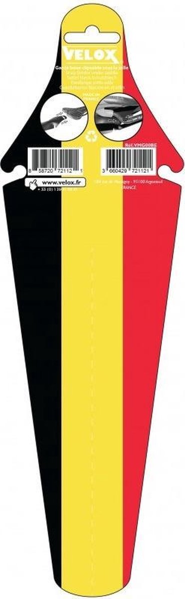 Velox Achterspatbord België 34 Cm Zwart/geel/rood