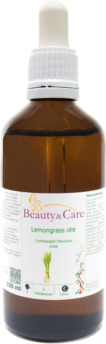 Beauty & Care - Lemongrass olie - 100 ml - Etherische olie - Natuurlijk