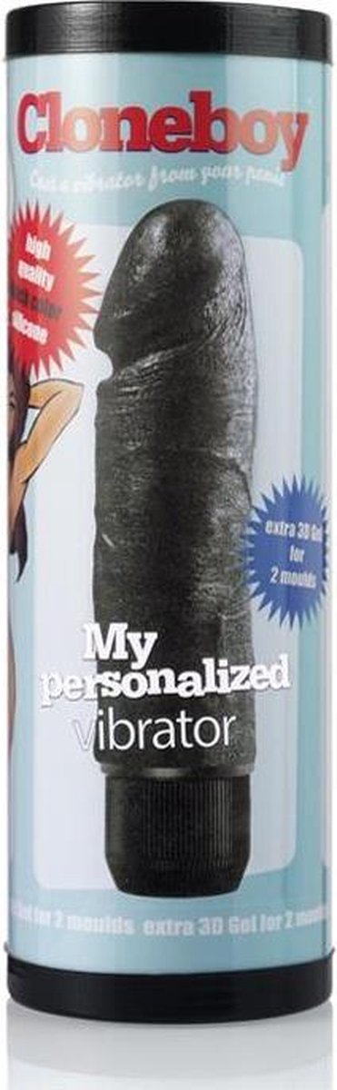 Cloneboy Dildo With Vibration Black   CLONEBOY