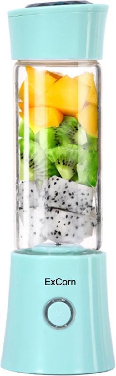 ExCorn Smoothie C8 Maker – hoge snelheid – 480ml – Blender To Go – Draagbare Blender – Portable Blender – Draadloos – USB Oplaadbaar – Blender Smoothie – Mini Blender