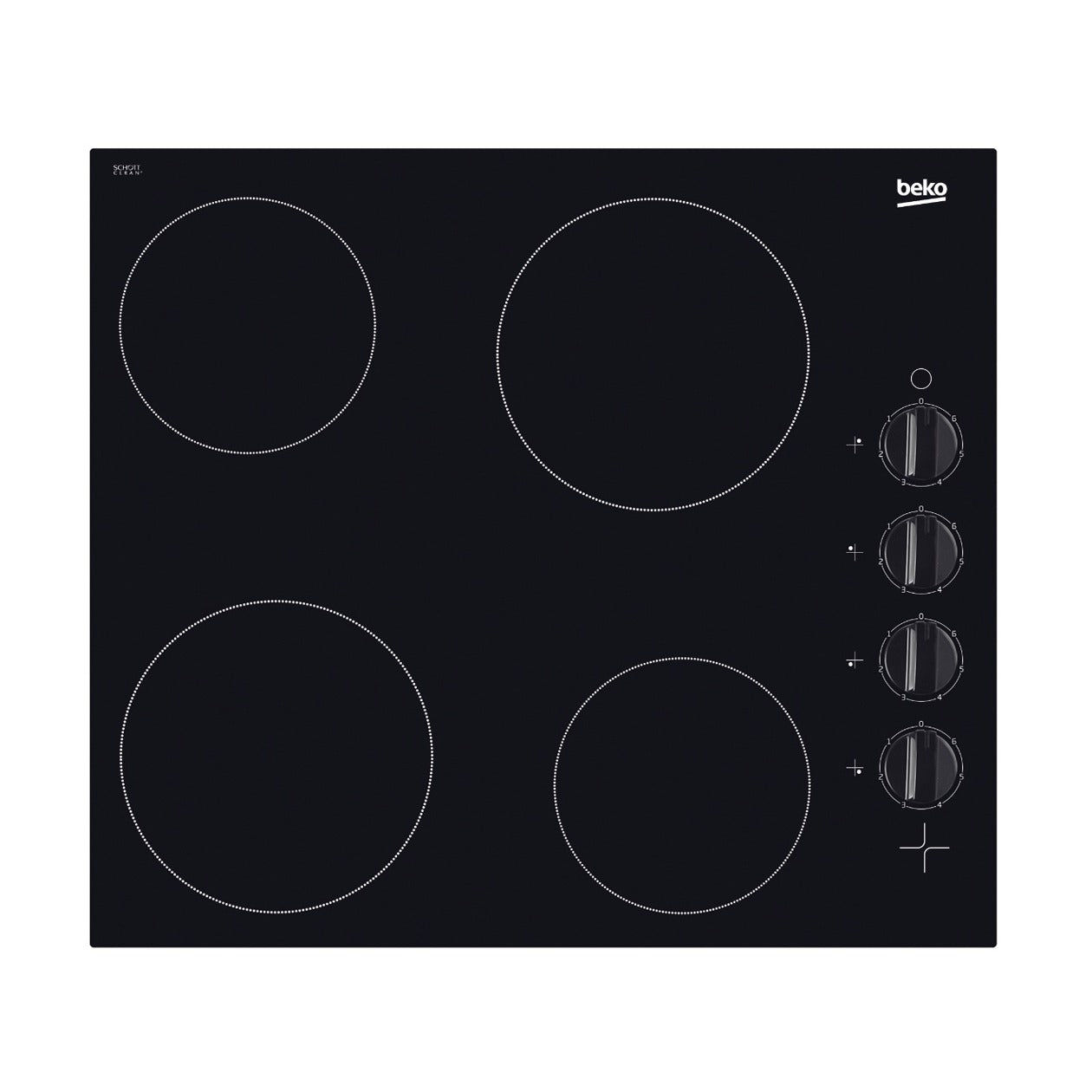 Beko HIC 64100 Keramische kookplaat Zwart