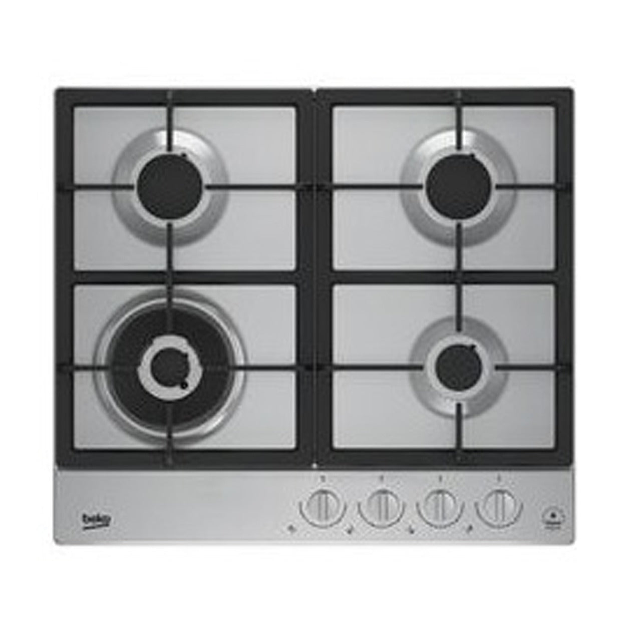 Beko HIAW64325SXNL Gas kookplaat Grijs