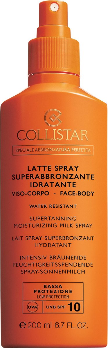 Collistar Supertanning Moisturizing Milk Zonnebrandspray - SPF 10 -  200 ml
