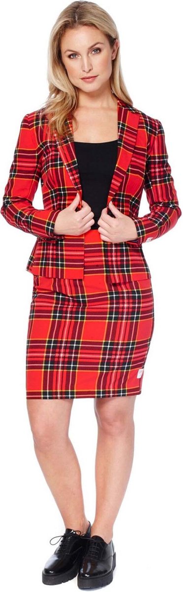 OppoSuits Lumberjackie - Vrouwen Kostuum - Rood - Kerst - Maat 34