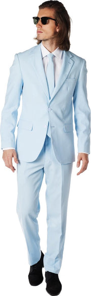 OppoSuits | Cool Blue | Mannen Kostuum | Blauw | Effen | Maat 44