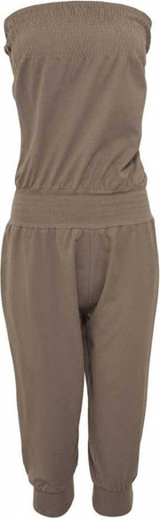 Urban Classics Jumpsuit -S- Shoulderfree Capri Bruin
