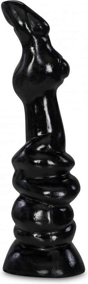 XXLTOYS - Plugart 1 - Large Dildo - Inbrenglengte 23 X 6.5 cm - Black - Uniek Design Realistische Dildo – Stevige Dildo – voor Diehards only - Made in Europe