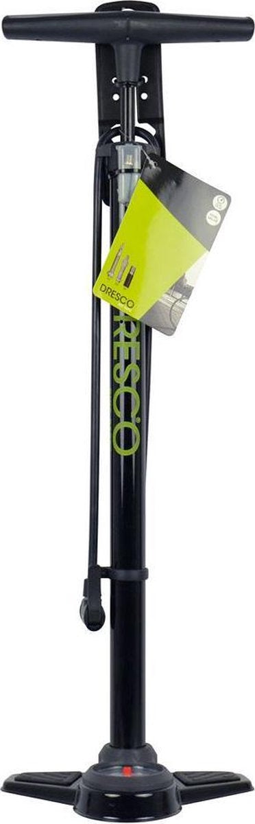 Dresco Vloerpomp Pro incl Manometer - Zwart/Groen