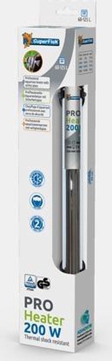 Superfish pro heater 200 watt met thermisch schokbestendig veiligheidsglas