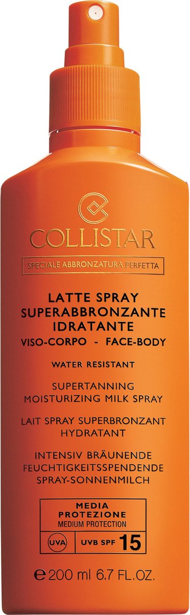 Collistar Supertanning Moisturizing Milk Zonnebrandspray - SPF 15 -  200 ml