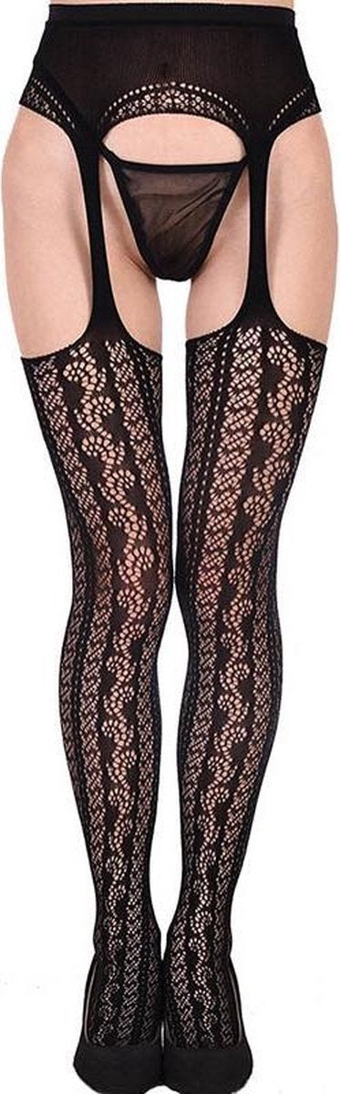 Zwarte Jarretel Panty - Ella
