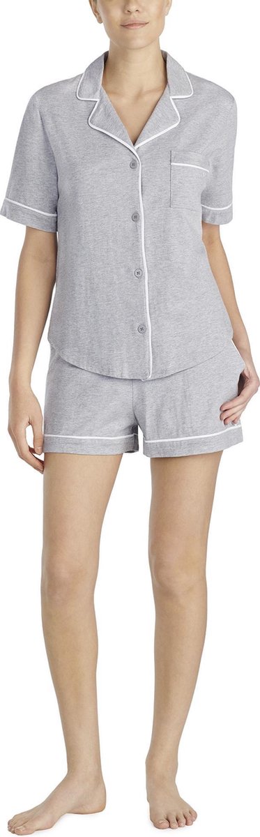 DKNY - NEW SIGNATURE S/S TOP & BOXER SET - Grijs mêlée - Vrouwen - Maat XS
