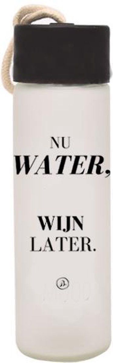 Luxe Drink Fles van Glas - 450 ml - Nu Water