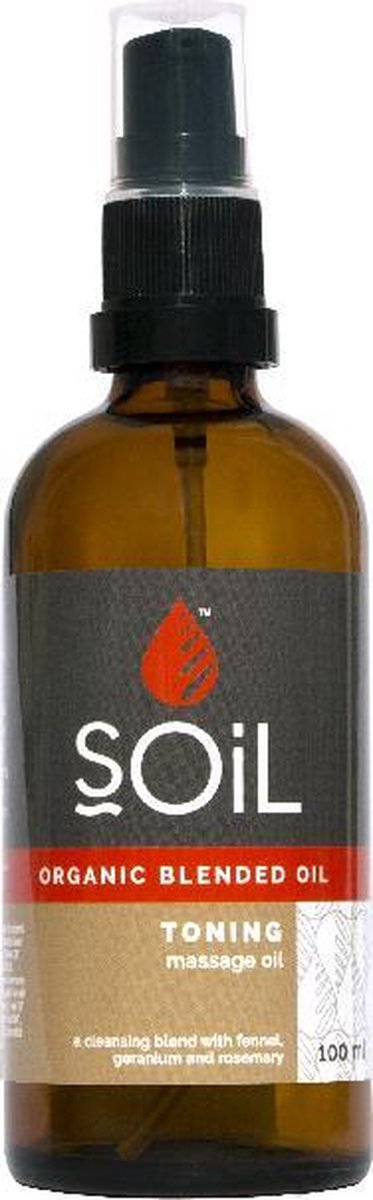 Soil Biologische Massage Olie - Toning - 100 Ml - Mix Van Rose Geranium | Venkel | Rozemarijn | Jeneverbes