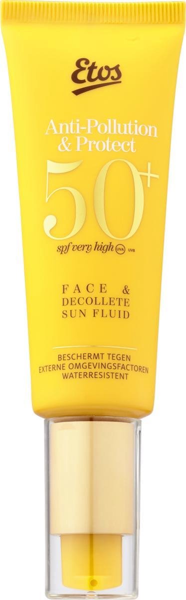 Etos Zonnebrand anti-pollution SPF50+ - gezichtscreme - 50ml