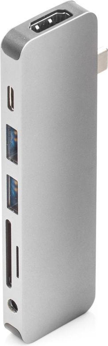 Hyper Solo Hub 7 in 1 voor Macbook & USB-C devices - Zilver