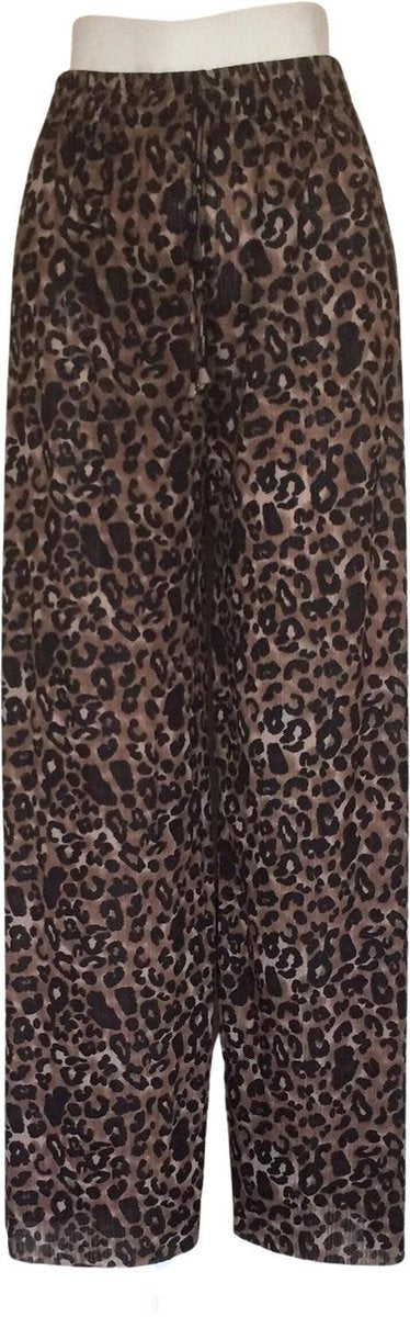 Hoogwaardige Dames Flare Pants / Wijde Broek / Pantalon | Tijgerpint | Flare Broek | Maat L