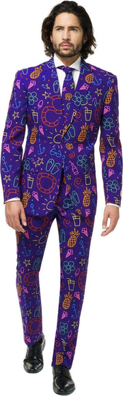 OppoSuits Doodle Dude - Mannen Kostuum - Gekleurd - Feest - Maat 54