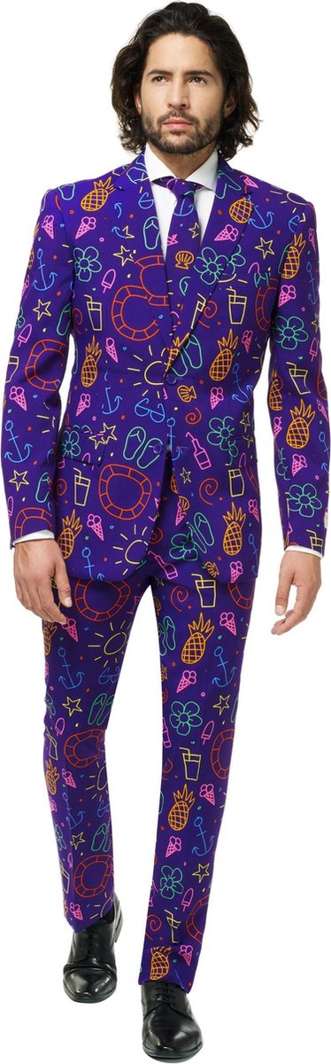 OppoSuits Doodle Dude - Mannen Kostuum - Gekleurd - Feest - Maat 46