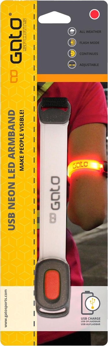 Gato Reflecterende armband - Unisex - rood/zwart