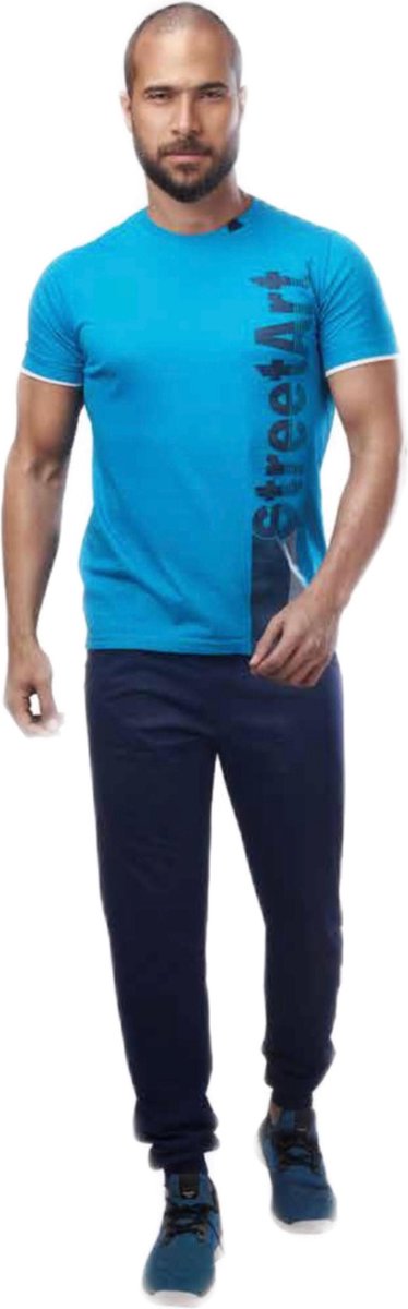 Embrator mannen Jogging set / Huispak StreetArt blauw maat XXL