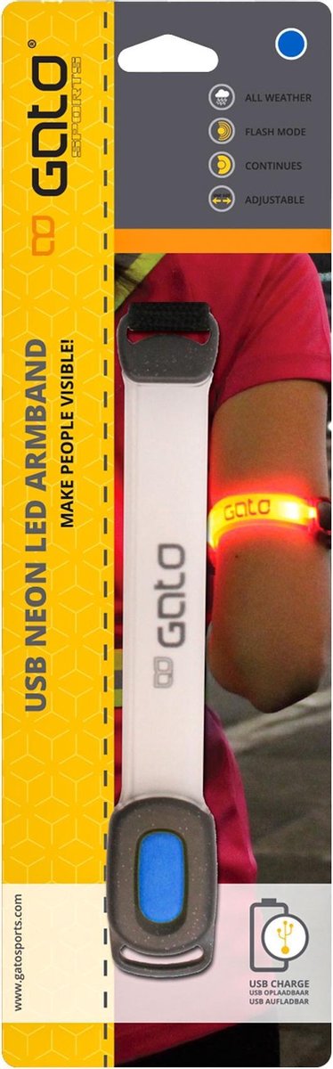 Gato Reflecterende armband - Unisex - blauw/zwart