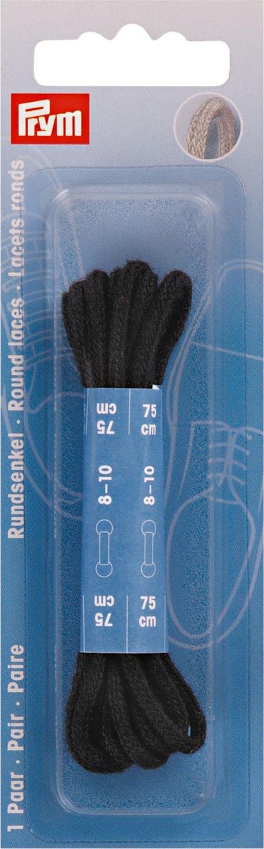 ®PRYM Ronde Veters 75 cm | Zwart