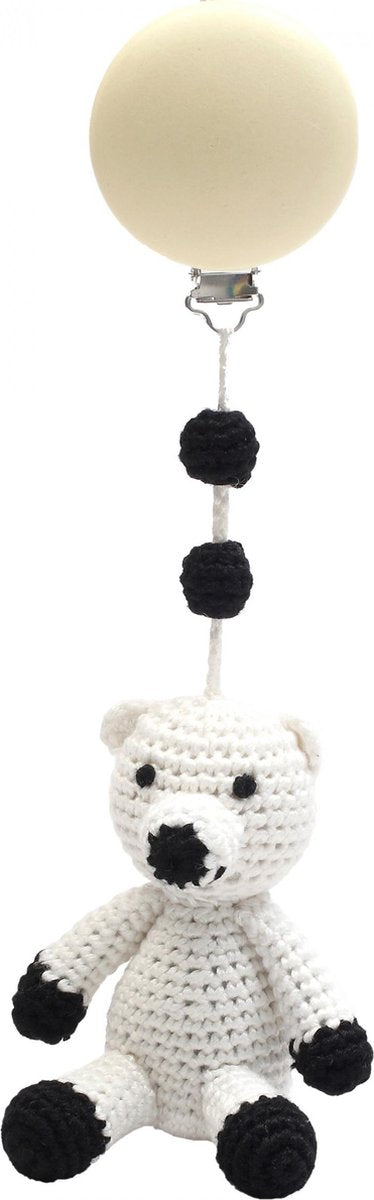 Naturezoo Kinderwagenhanger Ijsbeer 20 Cm Wit