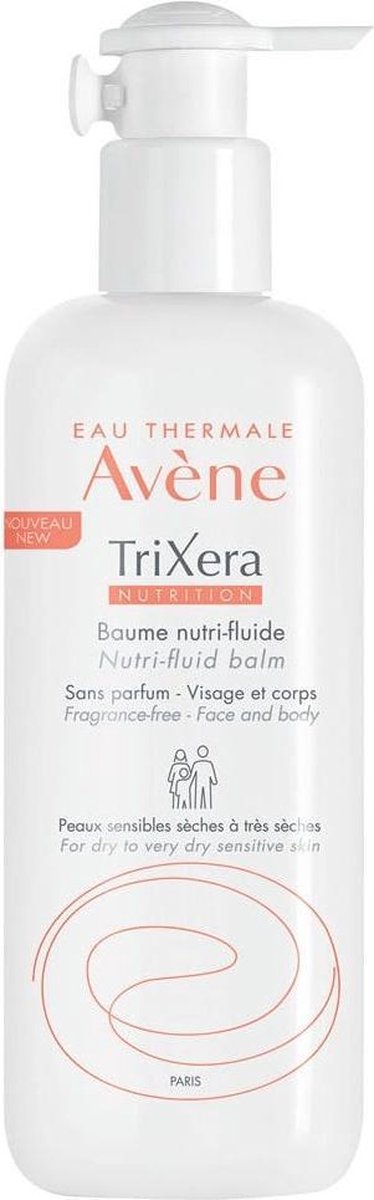 Avène - TriXera Nutri-Fluid Balm ( velmi suchá a citlivá pleť ) - Vyživující pleťový a tělový balzám s obsahem termální vody - 400ml