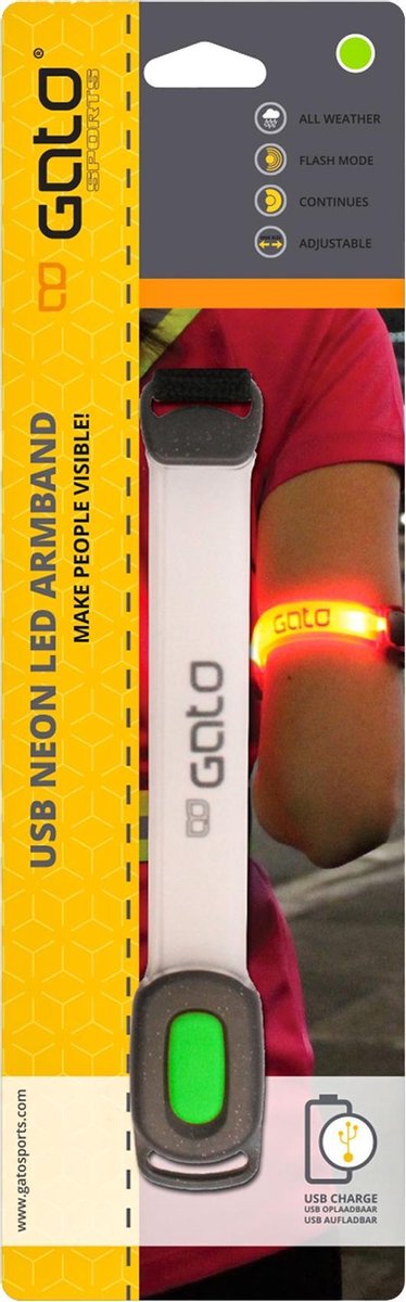 Gato Reflecterende armband - Unisex - groen/zwart