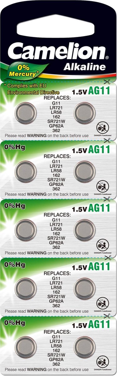 Camelion Alkaline Knoopcel AG11 / LR58