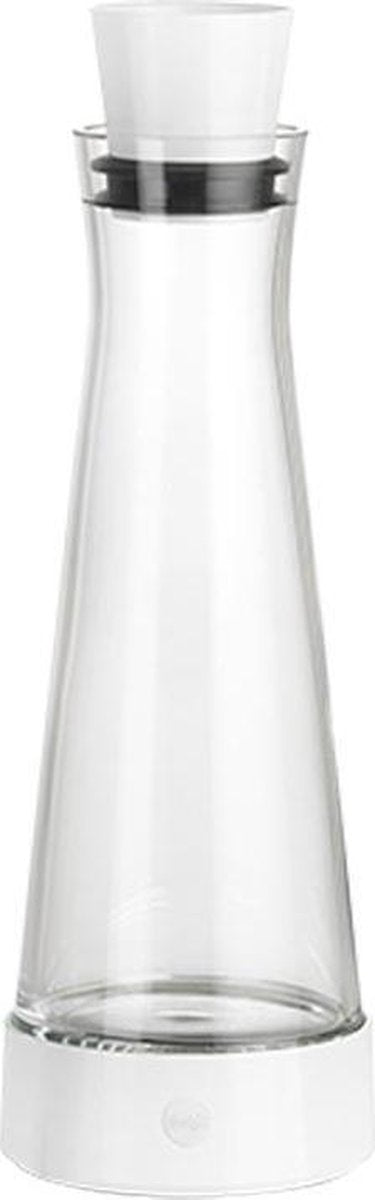 FLOW SLIM FRIENDS karaf met koelelement. 1.0 L. glas/wit