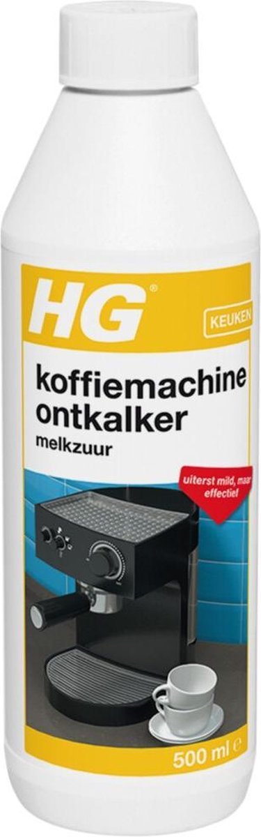 HG koffiemachine ontkalker melkzuur - 500ml - voor 4-5x ontkalken