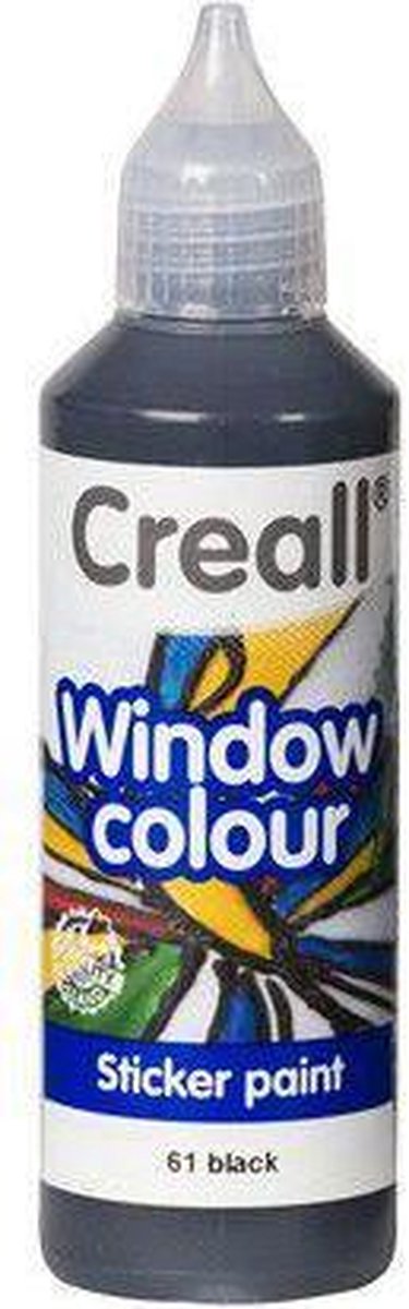 Creall Glass - glasstickerverf zwart 1 FL - 80 ML 20561