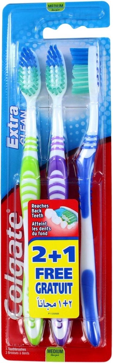 Colgate Tandenborstel Extra Clean - 3 stuks