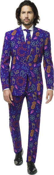 OppoSuits Doodle Dude - Mannen Kostuum - Gekleurd - Feest - Maat 52