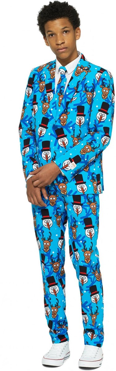 OppoSuits Winter Winner - Jongens Kostuum - Gekleurd - Kerst - Maat 170/176