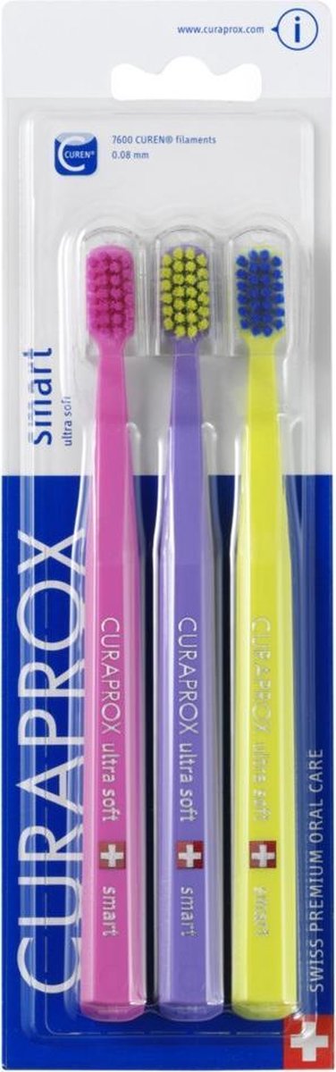 2x Curaprox Tandenborstel Smart Ultra Soft 3 stuks