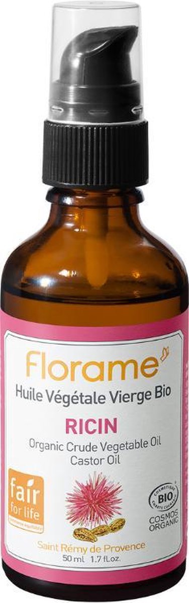 Florame - Castor olie - 50 ml - Koudgeperst - Fair Trade - Biologisch - Puur - Ongeraffineerd - Haar - Huid - Wimperserum - Dagcreme